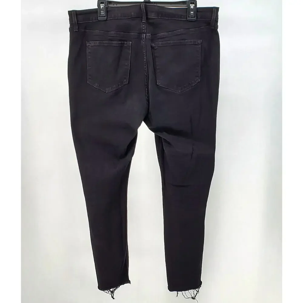 Old Navy Rockstar Super Skinny Ankle‎ Mid Rise Black Jeans Womens 16 Pre-Owned